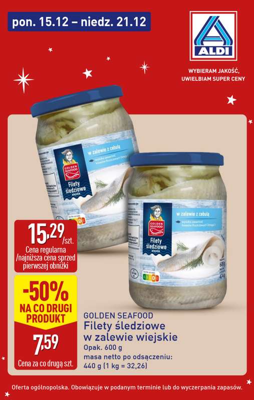 Aldi - gazetka promocyjna Śledź okazje w super cenach Aldi! od poniedziałku 15.12 do niedzieli 21.12 - strona 3