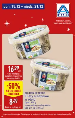Aldi - gazetka promocyjna Śledź okazje w super cenach Aldi! od poniedziałku 15.12 do niedzieli 21.12 - strona 2