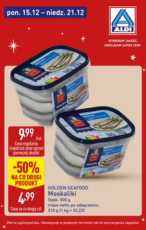 Aldi - gazetka promocyjna Śledź okazje w super cenach Aldi! od poniedziałku 15.12 do niedzieli 21.12 - strona 9