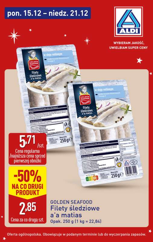 Aldi - gazetka promocyjna Śledź okazje w super cenach Aldi! od poniedziałku 15.12 do niedzieli 21.12 - strona 4