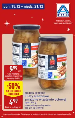 Aldi - gazetka promocyjna Śledź okazje w super cenach Aldi! od poniedziałku 15.12 do niedzieli 21.12 - strona 8