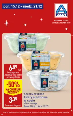 Aldi - gazetka promocyjna Śledź okazje w super cenach Aldi! od poniedziałku 15.12 do niedzieli 21.12 - strona 10
