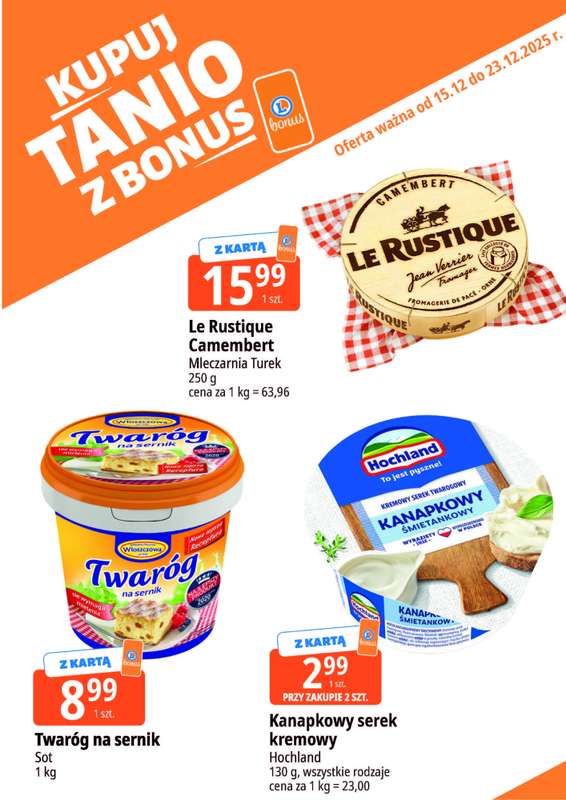 Leclerc - gazetka promocyjna Oferta E.Leclerc I Kupuj tanio z bonus od poniedziałku 15.12 do wtorku 23.12 - strona 4