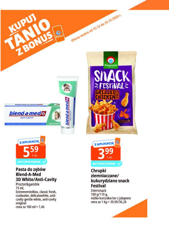 Leclerc - gazetka promocyjna Oferta E.Leclerc I Kupuj tanio z bonus od poniedziałku 15.12 do wtorku 23.12 - strona 7