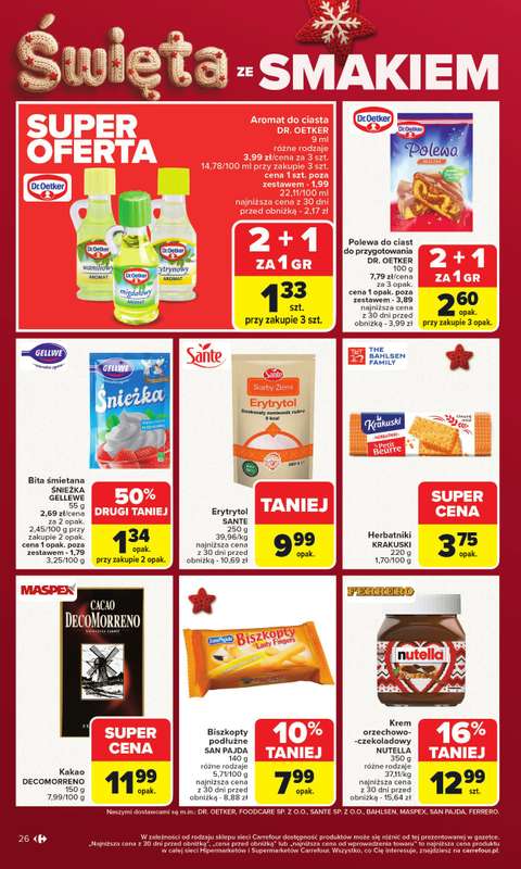 Carrefour - gazetka promocyjna Gazetka Carrefour od poniedziałku od poniedziałku 15.12 do wtorku 23.12 - strona 30