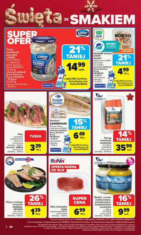 Carrefour - gazetka promocyjna Gazetka Carrefour od poniedziałku od poniedziałku 15.12 do wtorku 23.12 - strona 12