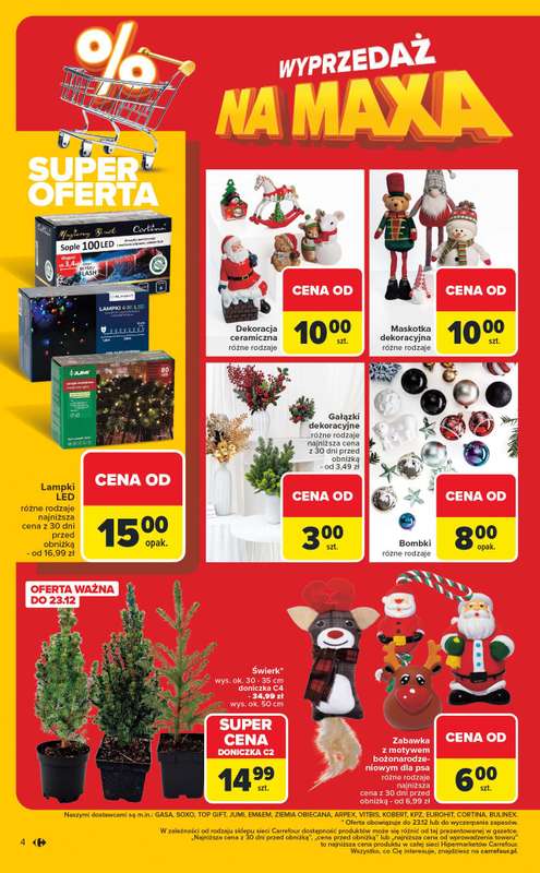 Carrefour - gazetka promocyjna Gazetka Wyprzedaż na MAXA od poniedziałku 15.12 do soboty 03.01 - strona 4