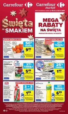 Carrefour Market - gazetka promocyjna Gazetka Carrefour Market od poniedziałku od poniedziałku 15.12 do wtorku 23.12