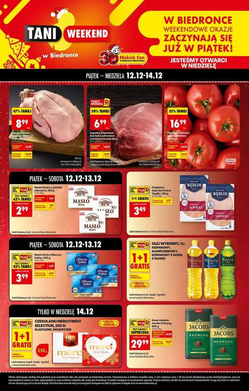 Biedronka - gazetka promocyjna Tani Weekend od piątku 12.12 do niedzieli 14.12
