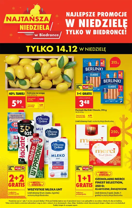 Biedronka - gazetka promocyjna Najtańsza niedziela  