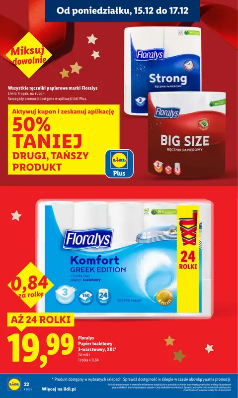 Lidl - gazetka promocyjna Oferta od poniedziałku od poniedziałku 15.12 do środy 17.12 - strona 22