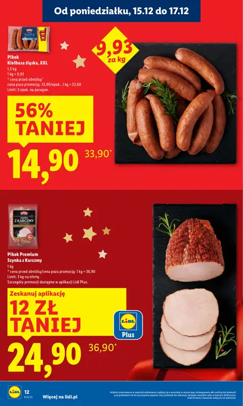 Lidl - gazetka promocyjna Oferta od poniedziałku od poniedziałku 15.12 do środy 17.12 - strona 12