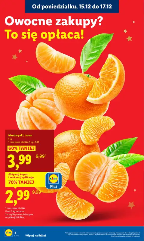 Lidl - gazetka promocyjna Oferta od poniedziałku od poniedziałku 15.12 do środy 17.12 - strona 4