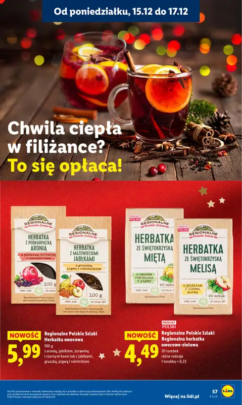Lidl - gazetka promocyjna Oferta od poniedziałku od poniedziałku 15.12 do środy 17.12 - strona 59