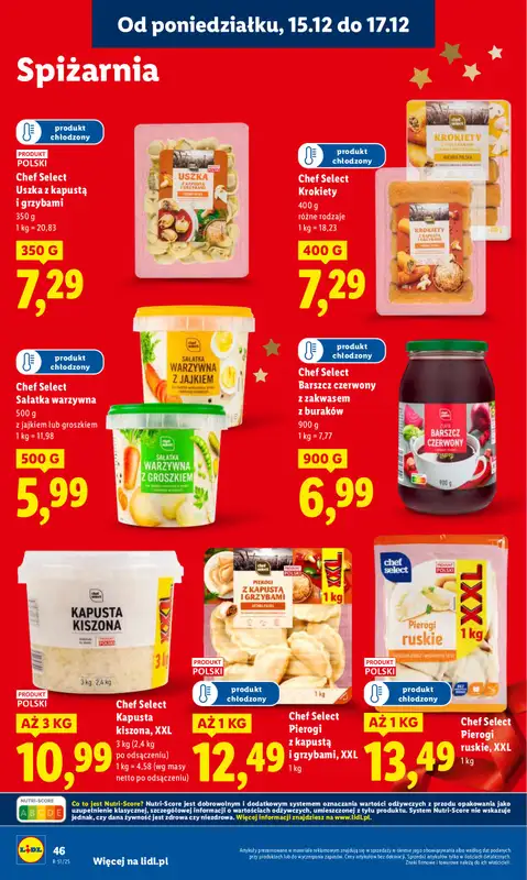 Lidl - gazetka promocyjna Oferta od poniedziałku od poniedziałku 15.12 do środy 17.12 - strona 48