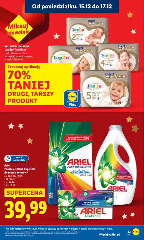 Lidl - gazetka promocyjna Oferta od poniedziałku od poniedziałku 15.12 do środy 17.12 - strona 23