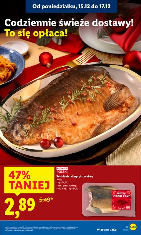 Lidl - gazetka promocyjna Oferta od poniedziałku od poniedziałku 15.12 do środy 17.12 - strona 3