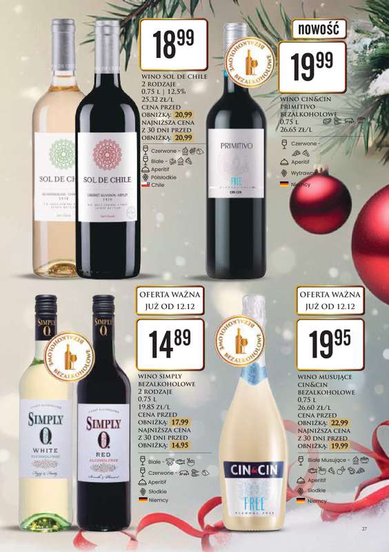 Dino - gazetka promocyjna Katalog alkoholowy od poniedziałku 15.12 do wtorku 23.12 - strona 27