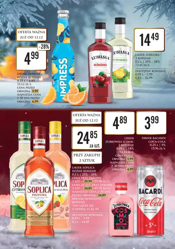 Dino - gazetka promocyjna Katalog alkoholowy od poniedziałku 15.12 do wtorku 23.12 - strona 19