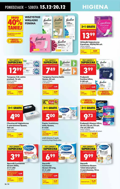 Biedronka - gazetka promocyjna Od poniedziałku od poniedziałku 15.12 do niedzieli 21.12 - strona 58