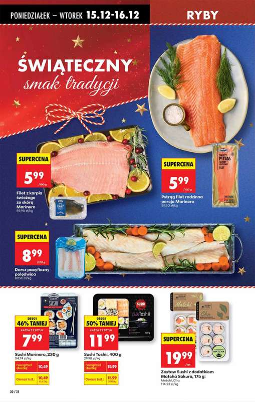 Biedronka - gazetka promocyjna Od poniedziałku, Z ladą tradycyjną od poniedziałku 15.12 do niedzieli 21.12 - strona 30