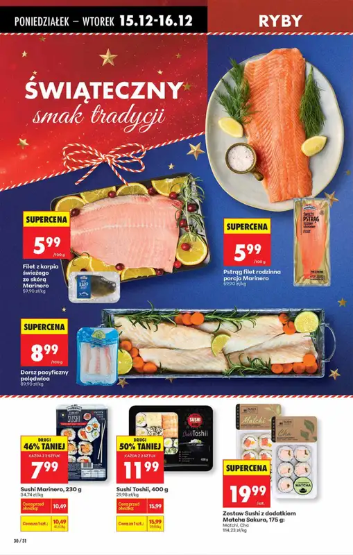 Biedronka - gazetka promocyjna Od poniedziałku, Z ladą tradycyjną od poniedziałku 15.12 do niedzieli 21.12 - strona 30