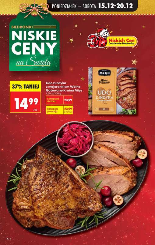 Biedronka - gazetka promocyjna Od poniedziałku, Z ladą tradycyjną od poniedziałku 15.12 do niedzieli 21.12 - strona 4