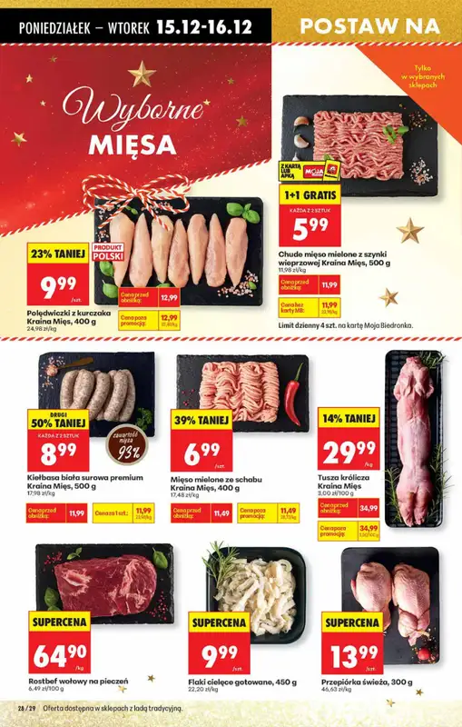 Biedronka - gazetka promocyjna Od poniedziałku, Z ladą tradycyjną od poniedziałku 15.12 do niedzieli 21.12 - strona 28
