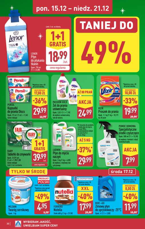 Aldi - gazetka promocyjna Pełny katalog! od poniedziałku 15.12 do niedzieli 21.12 - strona 30
