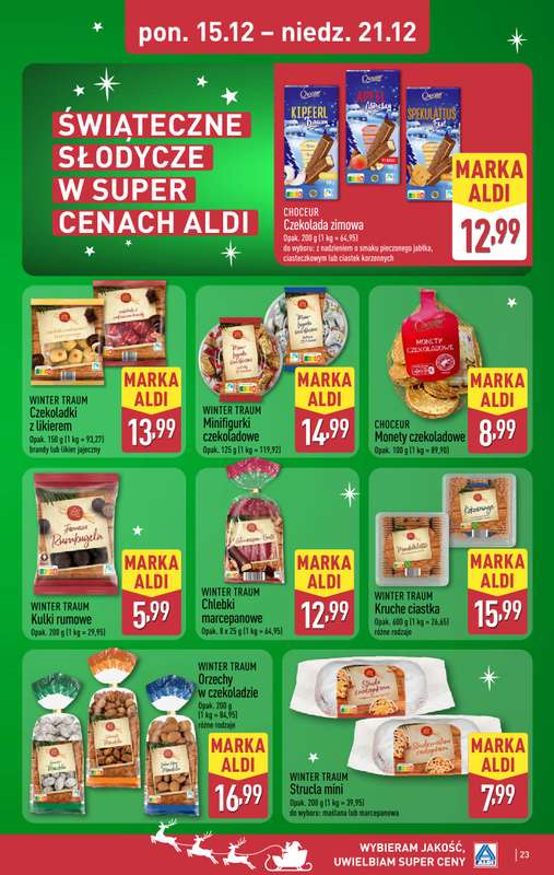 Aldi - gazetka promocyjna Pełny katalog! od poniedziałku 15.12 do niedzieli 21.12 - strona 23