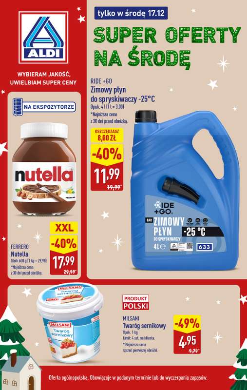 Aldi - gazetka promocyjna Super oferty na środę! od środy 17.12 do środy 17.12