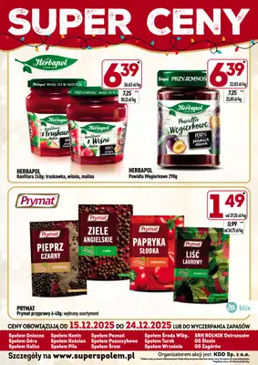 Społem - Blisko i Korzystnie - gazetka promocyjna Super ceny! od poniedziałku 15.12 do środy 24.12 - strona 3