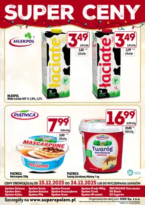 Społem - Blisko i Korzystnie - gazetka promocyjna Super ceny! od poniedziałku 15.12 do środy 24.12 - strona 2
