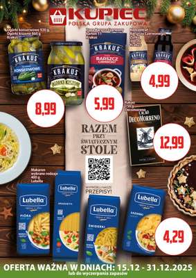 Kupiec - gazetka promocyjna Oferta plakatowa od poniedziałku 15.12 do środy 31.12