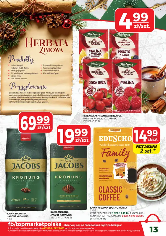 Top Market - gazetka promocyjna Gazetka od poniedziałku 15.12 do środy 24.12 - strona 13