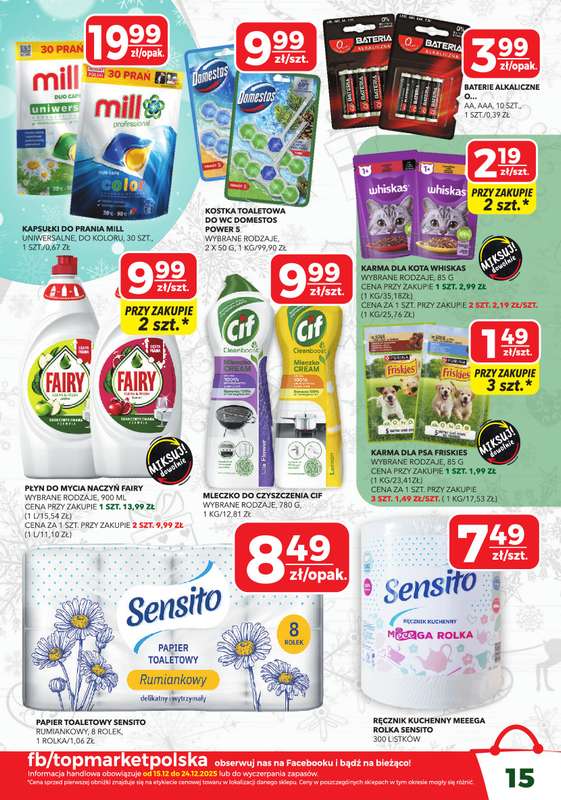 Top Market - gazetka promocyjna Gazetka od poniedziałku 15.12 do środy 24.12 - strona 15