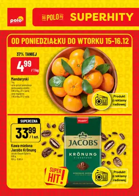 POLOmarket - gazetka promocyjna Super hity od poniedziałku 15.12 do wtorku 16.12