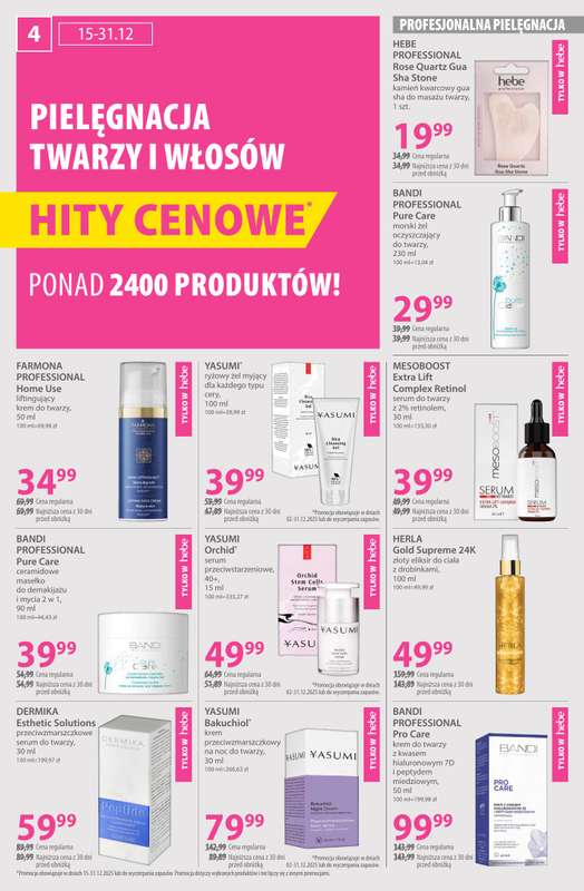 Hebe - gazetka promocyjna Gazetka od poniedziałku 15.12 do środy 31.12 - strona 4