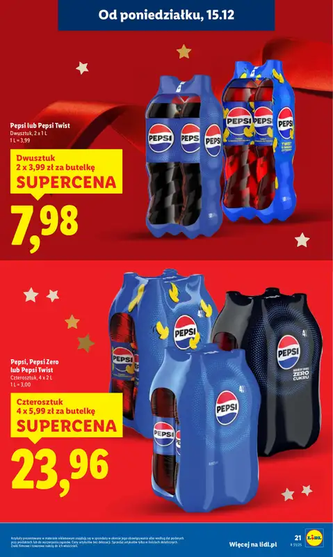 Lidl - gazetka promocyjna Oferta od poniedziałku od poniedziałku 15.12 do środy 17.12 - strona 21