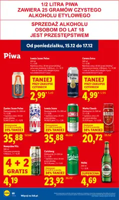 Lidl - gazetka promocyjna Oferta od poniedziałku od poniedziałku 15.12 do środy 17.12 - strona 62