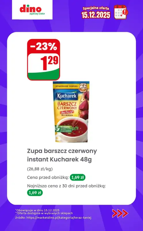 Dino - gazetka promocyjna Specjalna oferta na 15.12.2025 - promocje spoza gazetki od poniedziałku 15.12 do poniedziałku 15.12 - strona 11