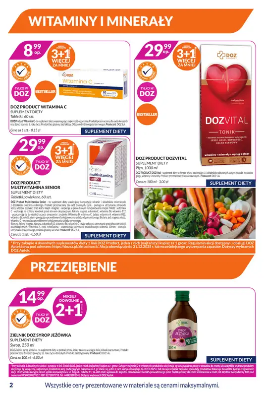 DOZ.PL - gazetka promocyjna Więcej za mniej! od poniedziałku 15.12 do niedzieli 04.01 - strona 2