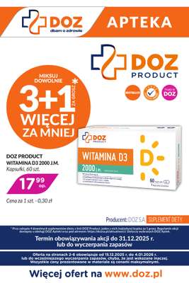 DOZ.PL - gazetka promocyjna Więcej za mniej! od poniedziałku 15.12 do niedzieli 04.01