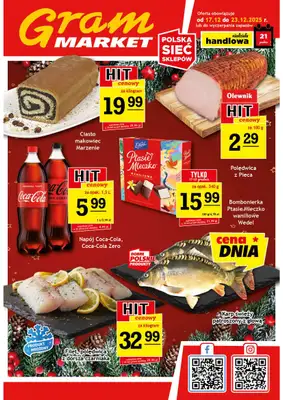 Gram Market - gazetka promocyjna Gazetka od środy 17.12 do wtorku 23.12