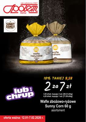 Społem - Blisko i Korzystnie - gazetka promocyjna Plakat promocyjny PSS Kalisz od poniedziałku 12.01 do soboty 07.02