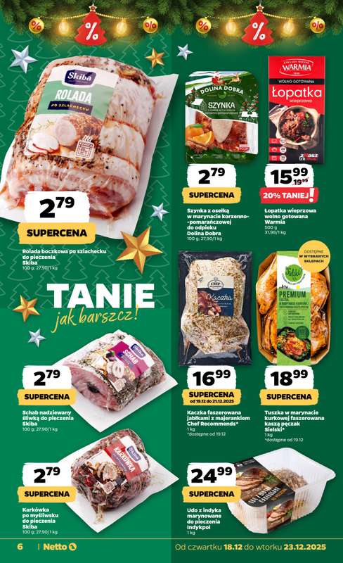 Netto - gazetka promocyjna Gazetka Spożywcza od czwartku 18.12 do wtorku 23.12 - strona 6
