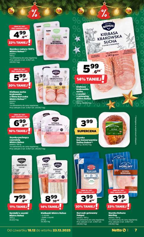 Netto - gazetka promocyjna Gazetka Spożywcza od czwartku 18.12 do wtorku 23.12 - strona 7