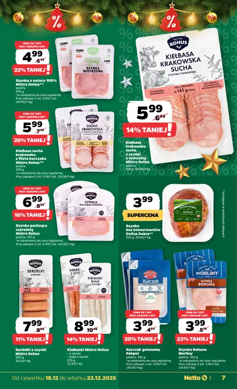 Netto - gazetka promocyjna Gazetka Spożywcza od czwartku 18.12 do wtorku 23.12 - strona 7