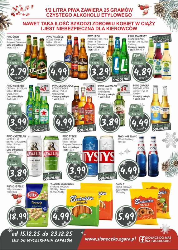 Słoneczko - gazetka promocyjna Gazetka od poniedziałku 15.12 do wtorku 23.12 - strona 15