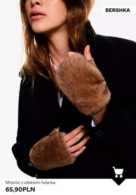 Mitonki z efektem futerka